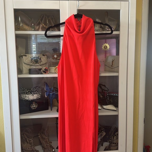 Amanda Uprichard Stanford Dress. Crimson/Bright Red. - Picture 4 of 12
